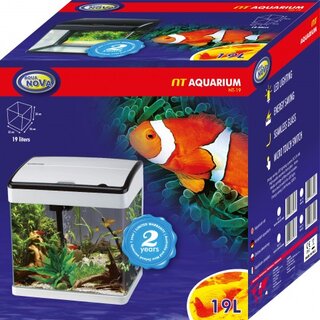 Komplett LED-Aquarium 19 Liter weiß/schwarz